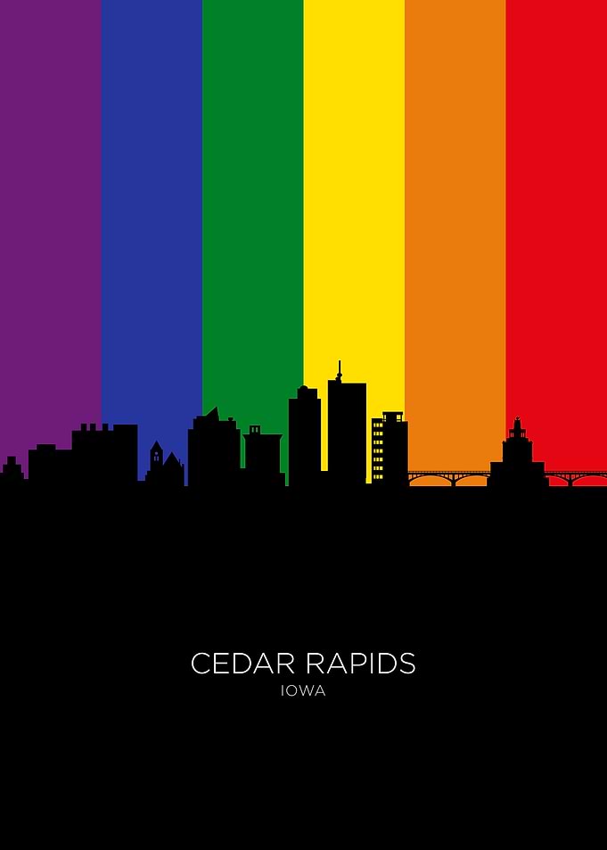 Cedar Rapids Iowa Skyline