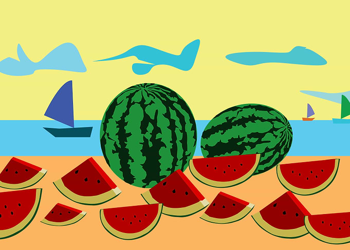 Watermelon on the Beach