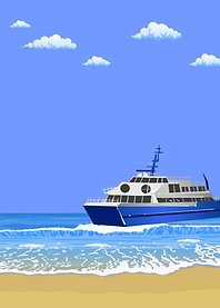 Ship Yacht at the Beach