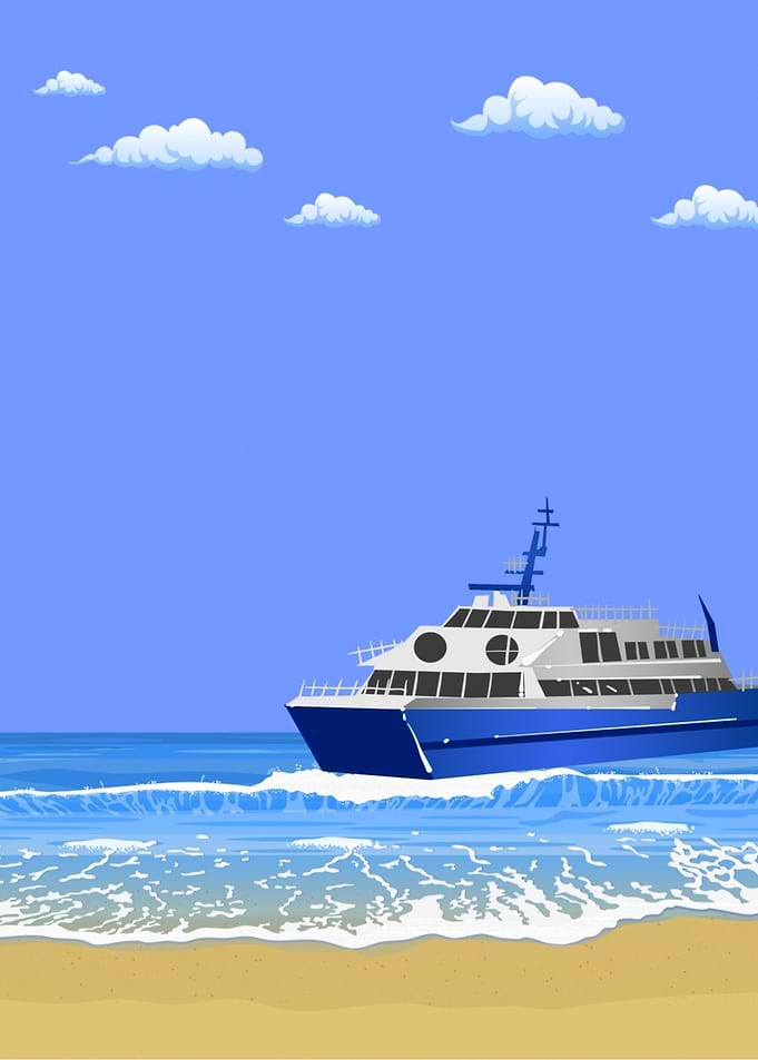 Ship Yacht at the Beach