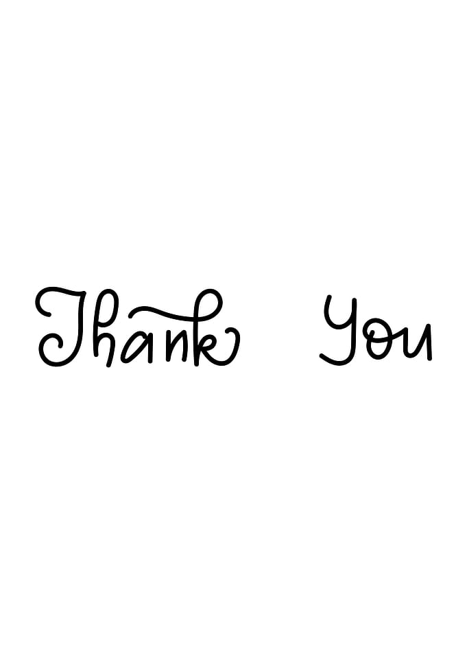 Hand drawn Thank you