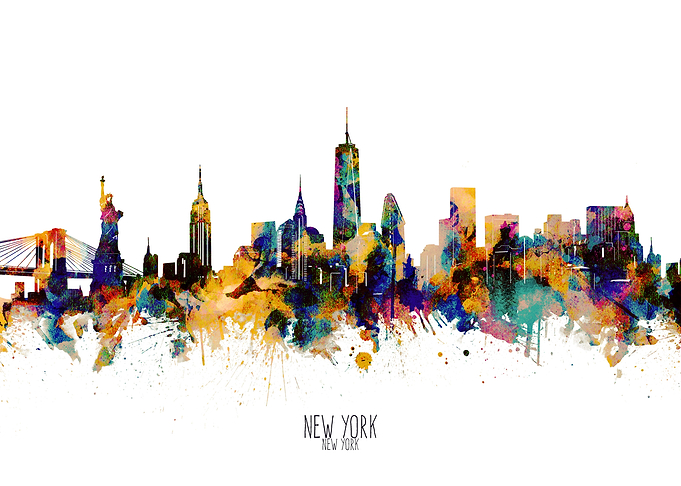 new york watercolor 2