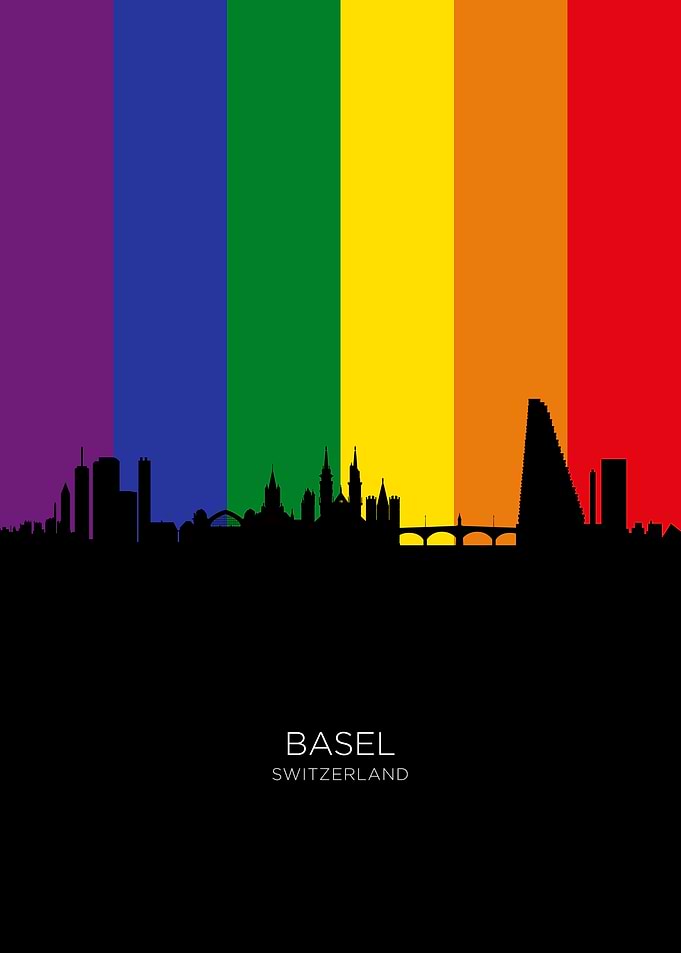 Basel Switzerland Skyline
