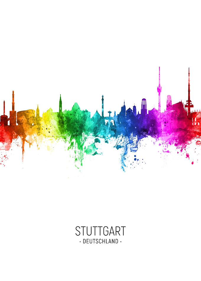 Stuttgart Germany Skyline