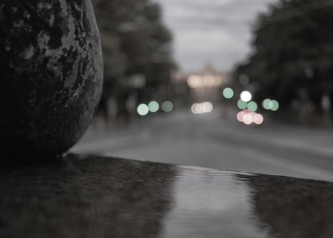 Reflektion und Bokkeh