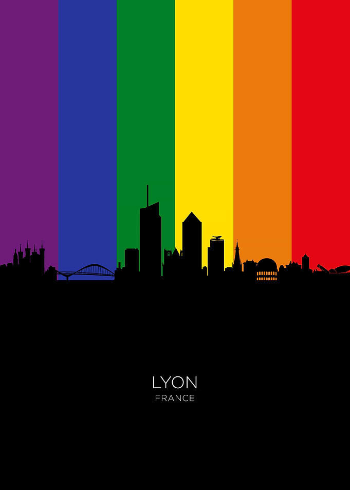 Lyon France Skyline
