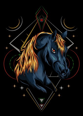 horse head illustration