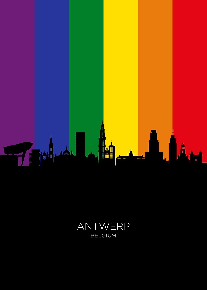 Antwerp Belgium Skyline