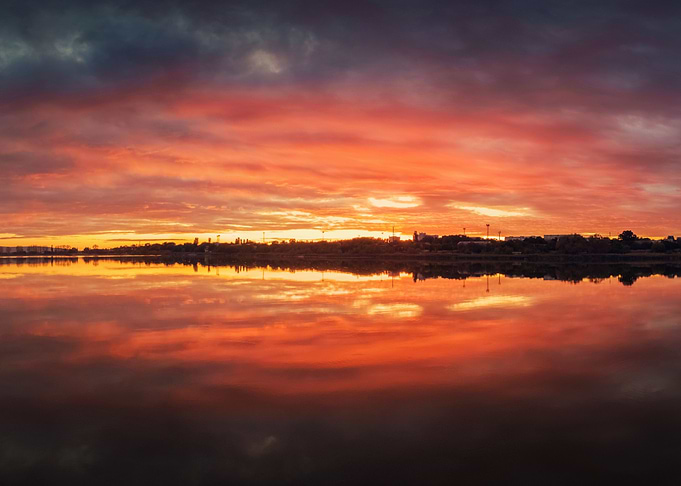 Bold sunset panorama