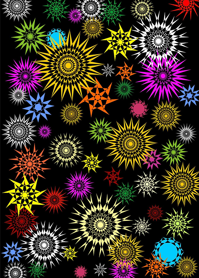 Colorful Lantern Stars