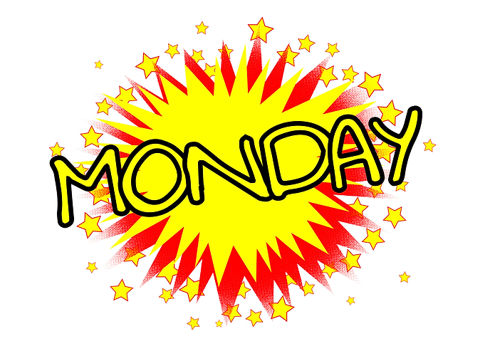 Cartoon Yellow Monday