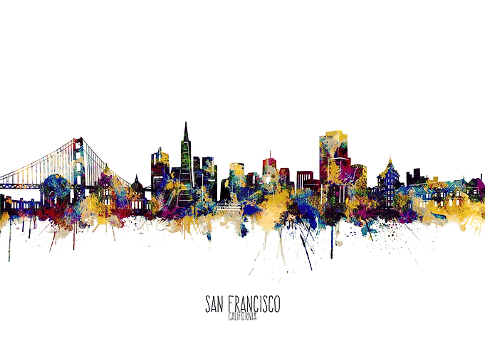 san francisco watercolor 2