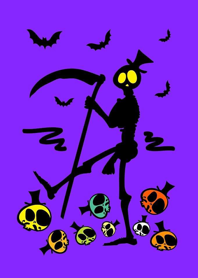 Colorful skulls