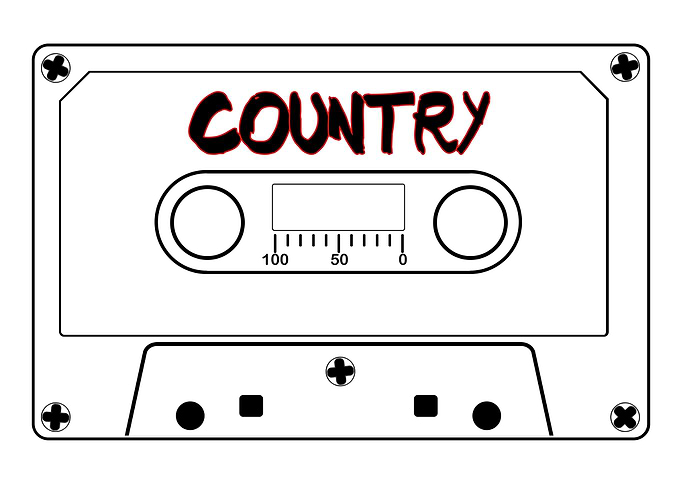 Country Music Tape Cassett