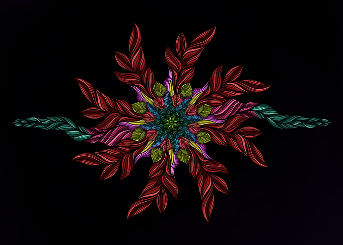Abstract Geometric Flower