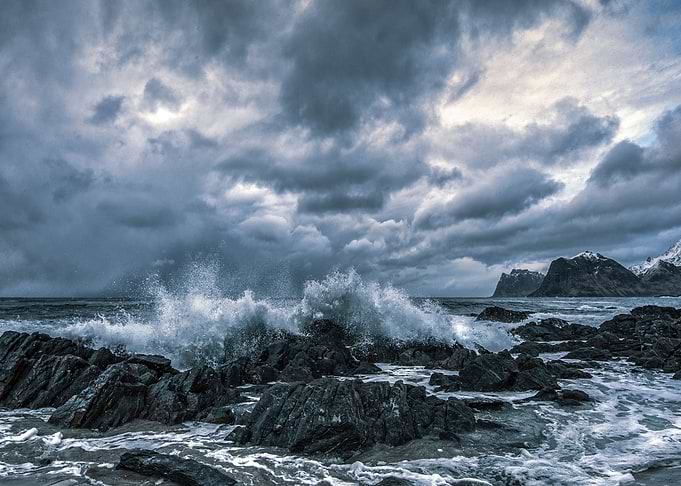 Stormy Wave Crash