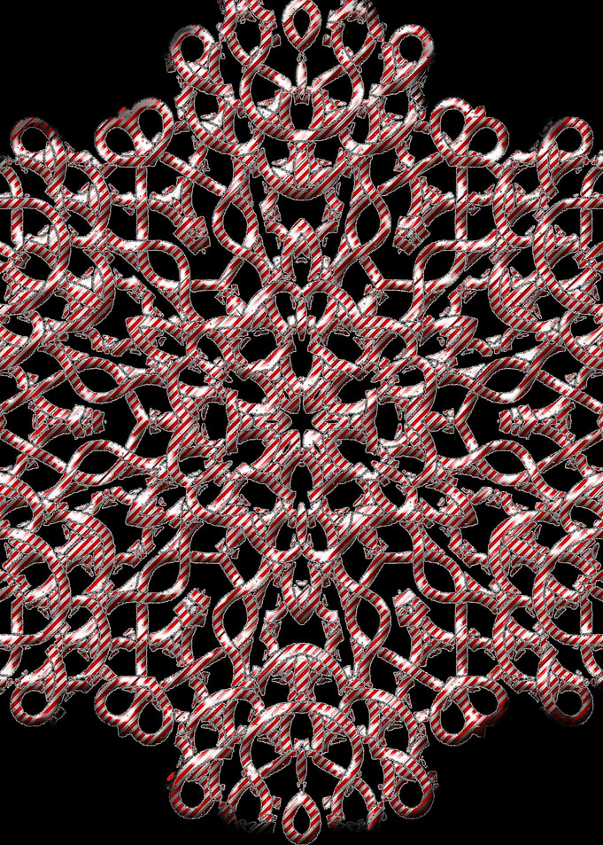 Candy Cane Showflake