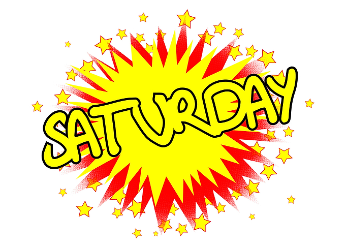Cartoon Yellow SATURDAY