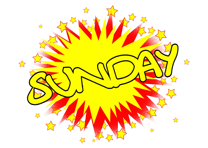 Cartoon Yellow Sunday