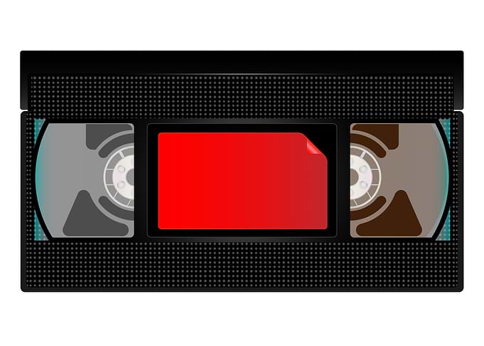 Video Cassette Blank Label