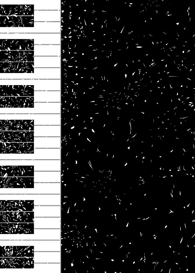 Piano Keys Fleck Grunge