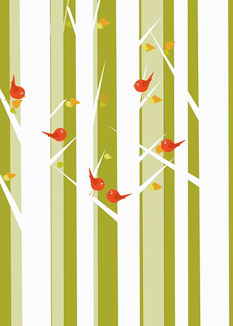 Birds in the forest
