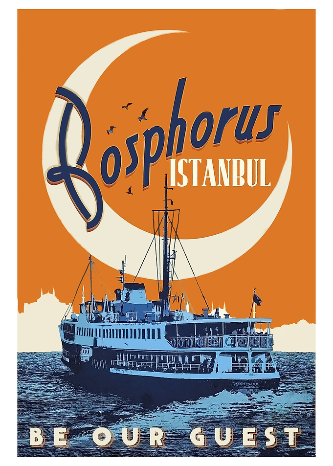 Sailing ship on Bosphorus