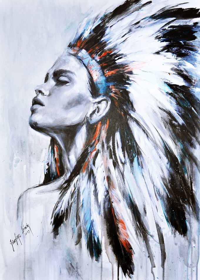 Indian Girl II Boho Art