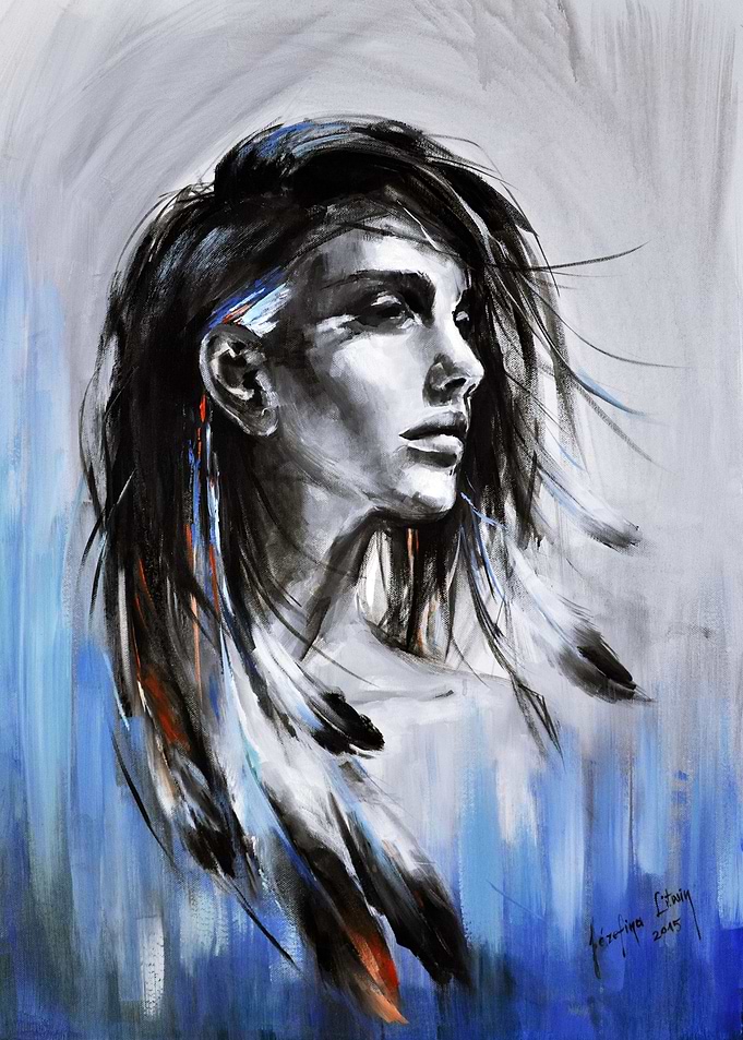 Indian Girl I Boho Artwork