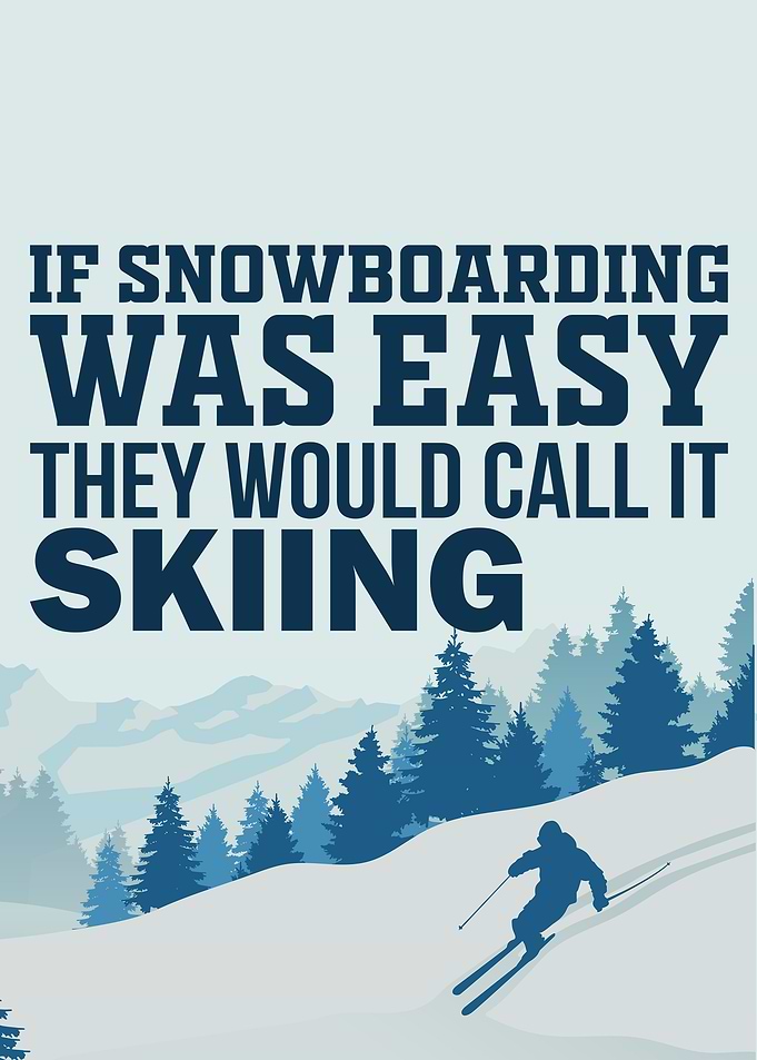 SNOWBOARDING FUNNY