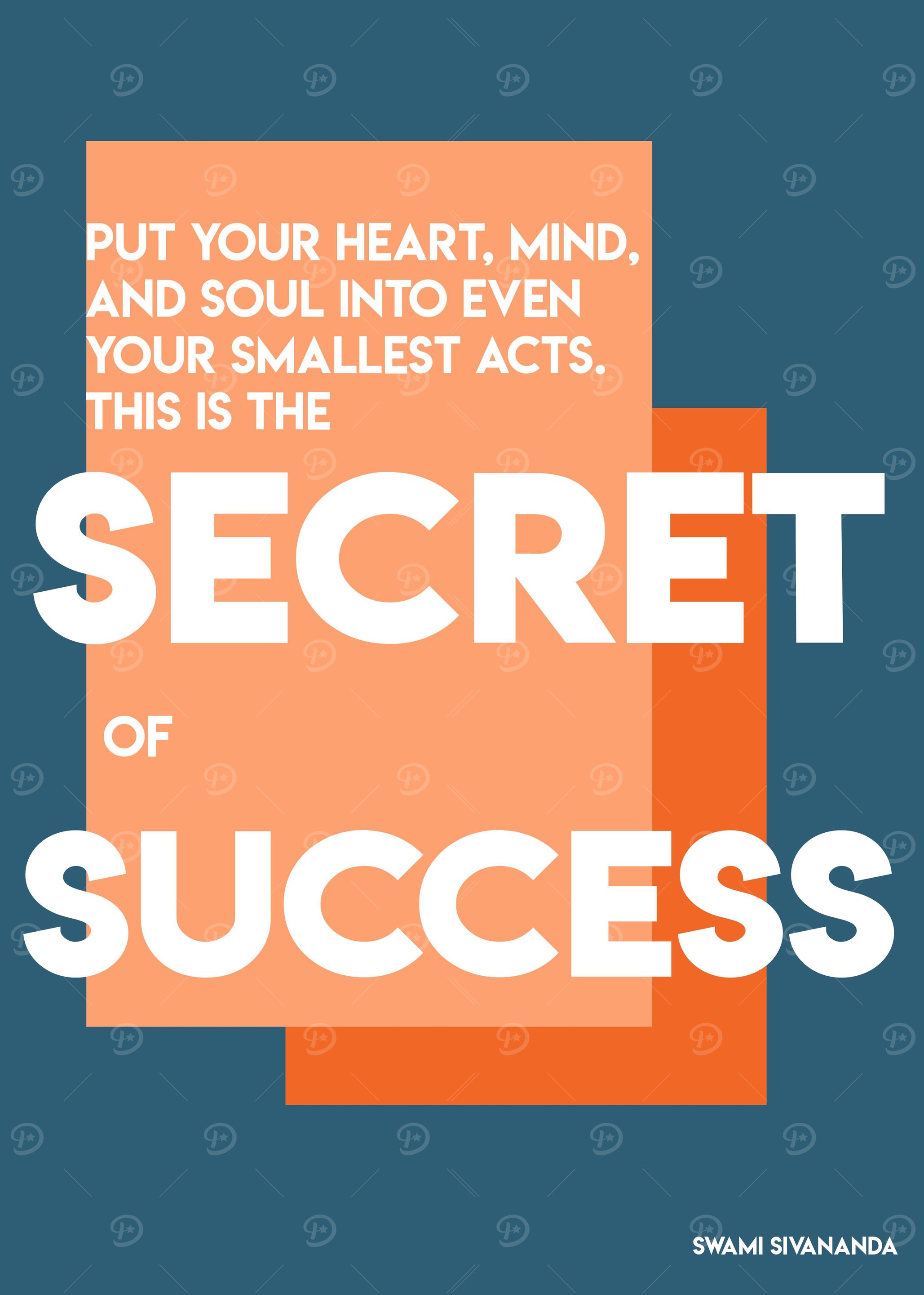 SECRET OF SUCCESS