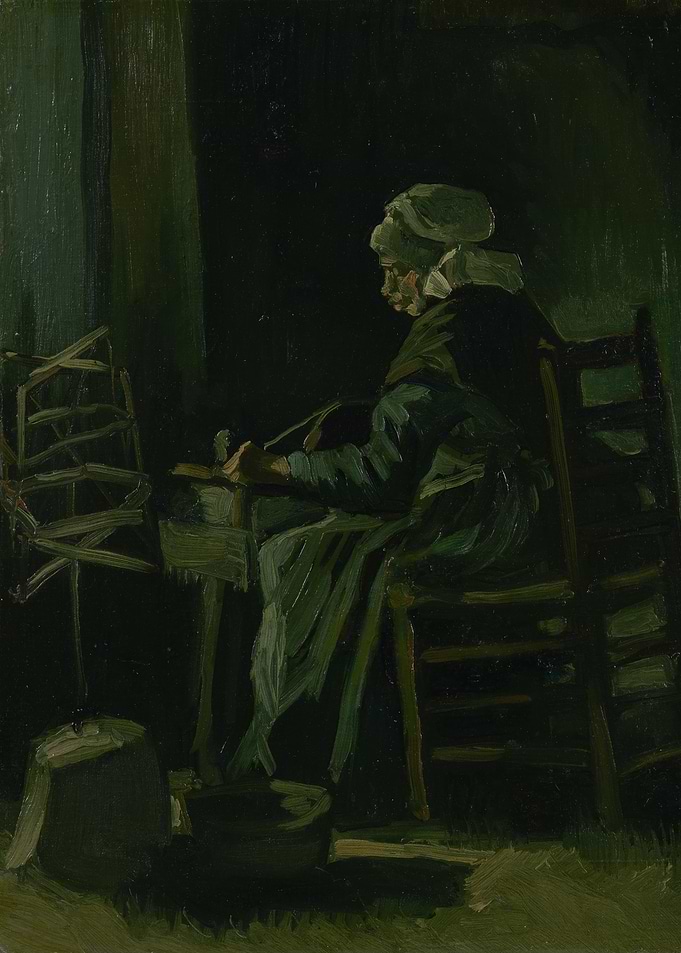 Garenspoelende vrouw