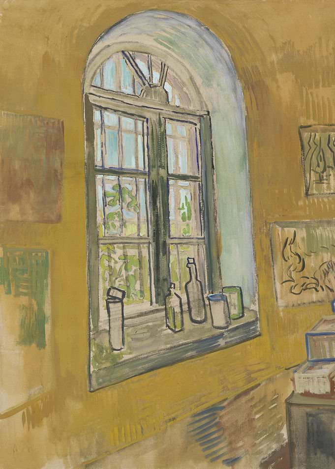 Raam in het atelier