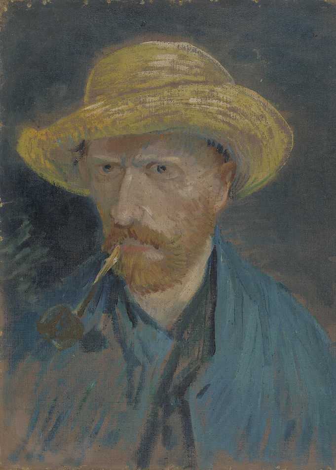 Zelfportret met strohoed