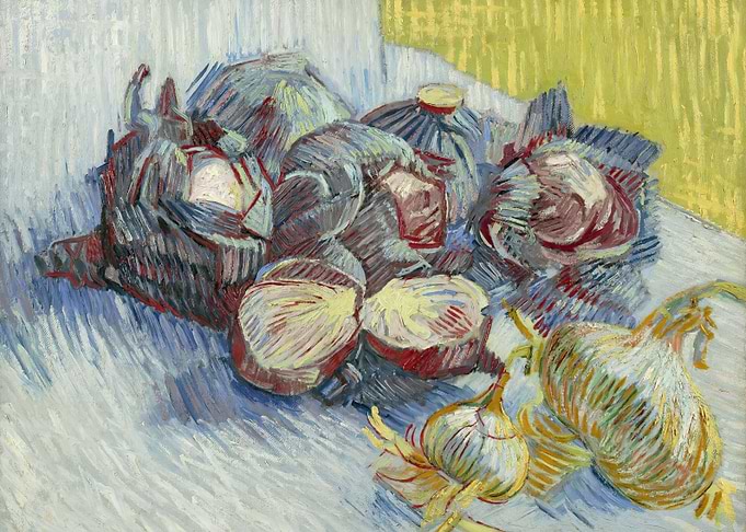Red cabbages and onions O