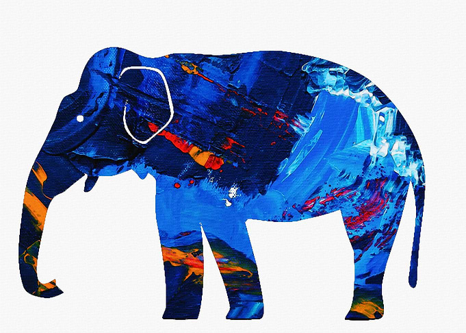 Blue Elephant Skin