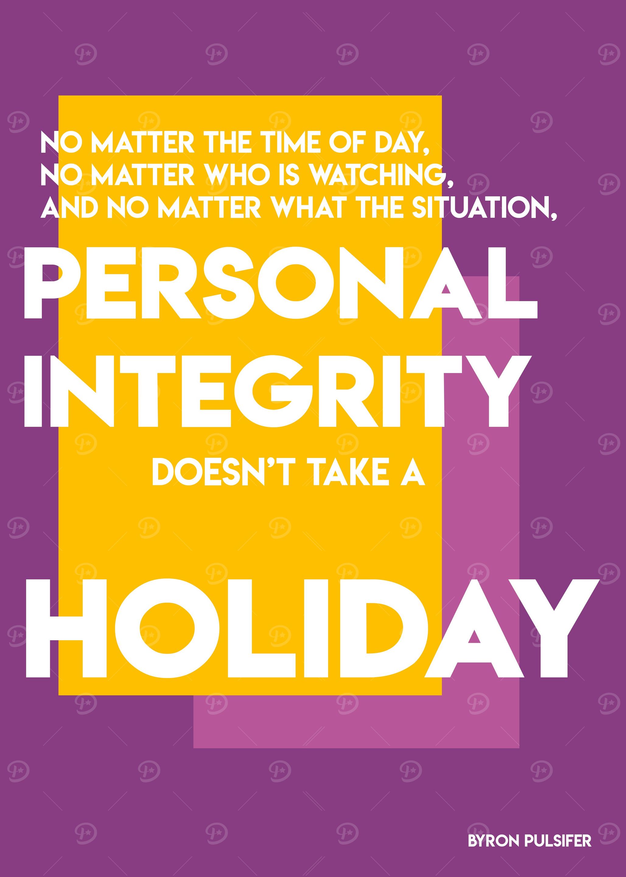 PERSONAL INTEGRITY