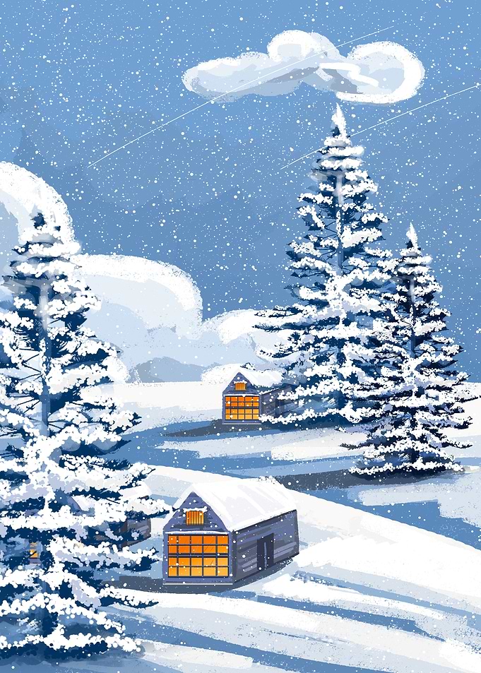 Winter snow landscape