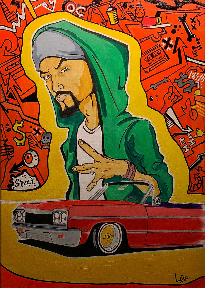 Graffiti style hip hop