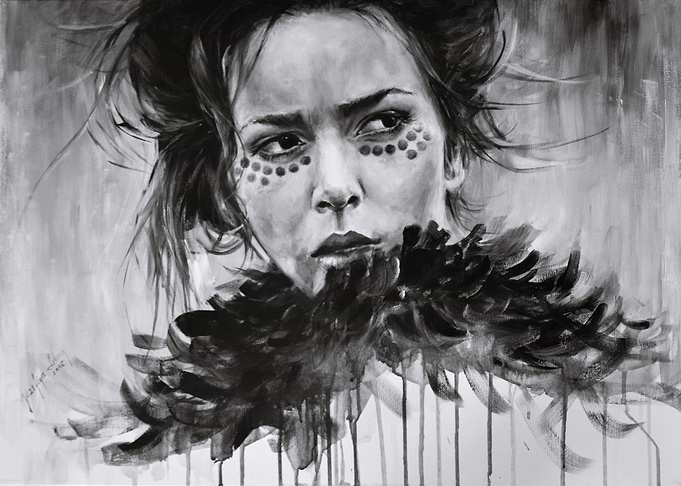 BNW boho girl portrait