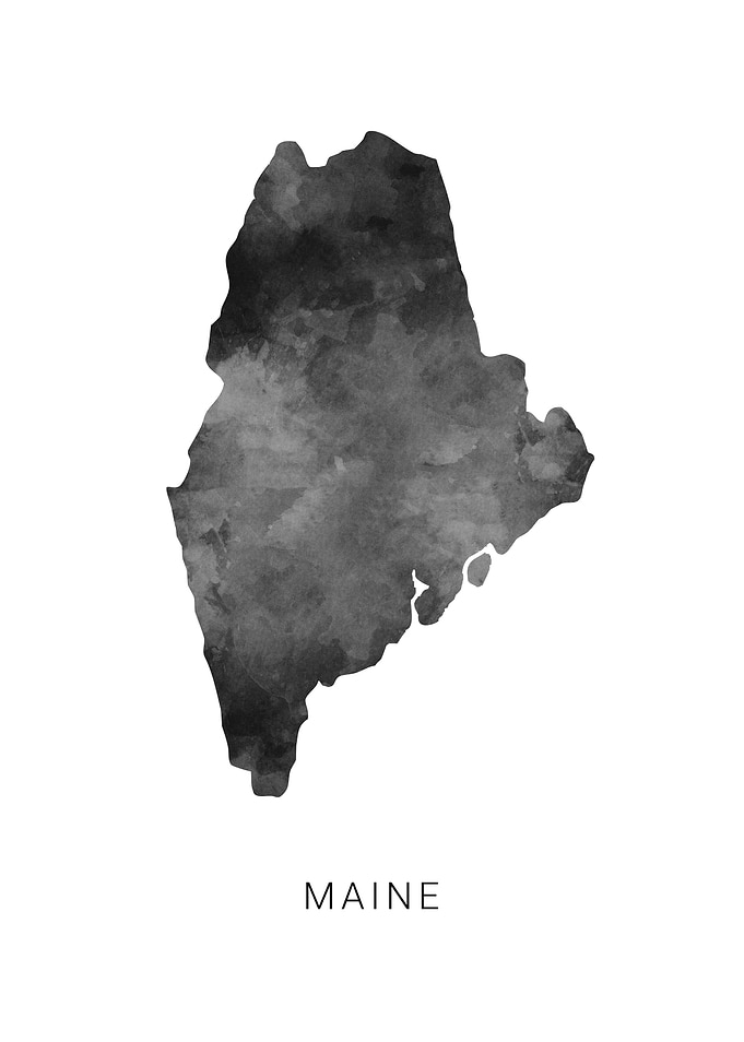 Maine state map