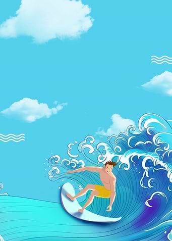 Surfing boy on Surfboard
