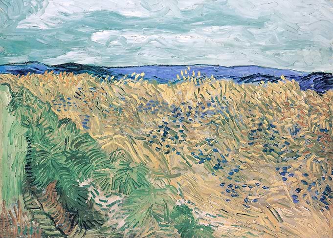 Wheat Field with Cornflowe