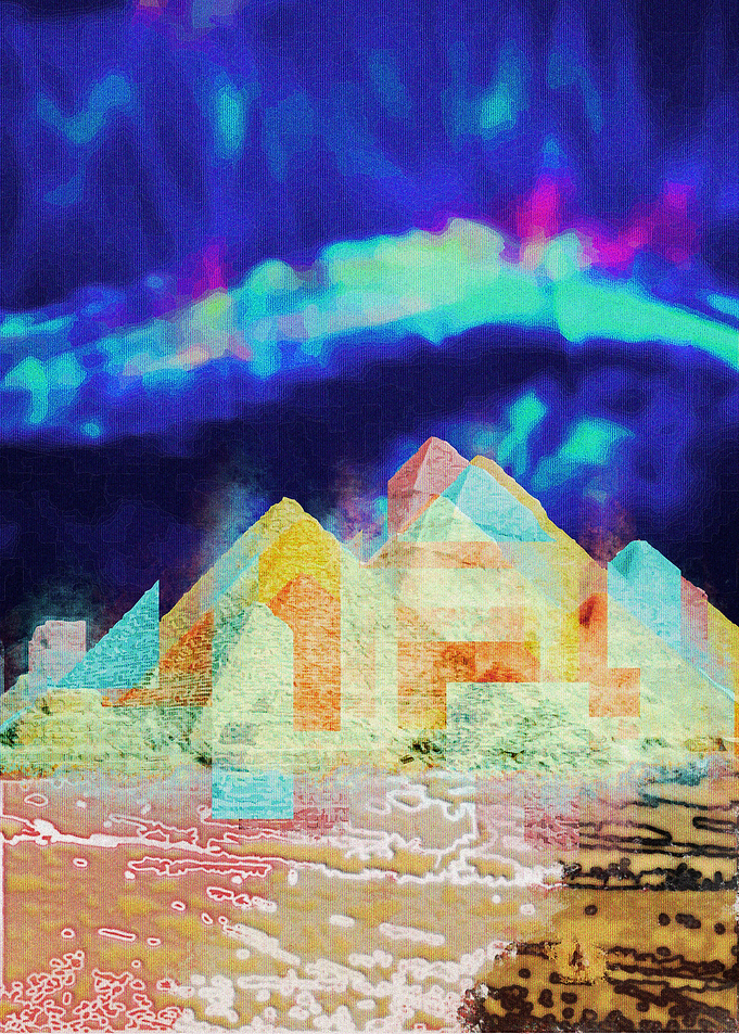 Glitcth Giza Pyramids