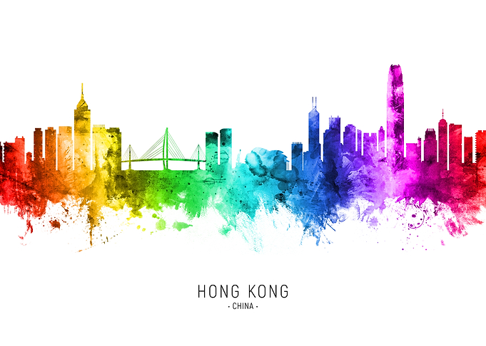Hong Kong China Skyline