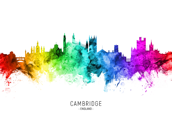 Cambridge England Skyline