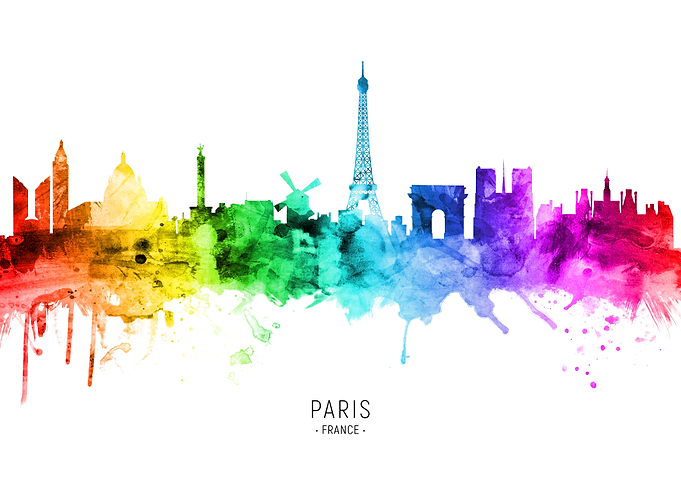 Paris France Skyline
