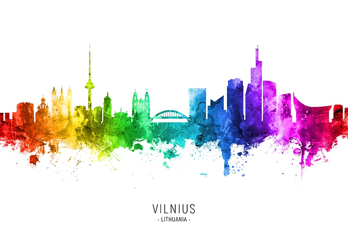 Vilnius Lithuania Skyline