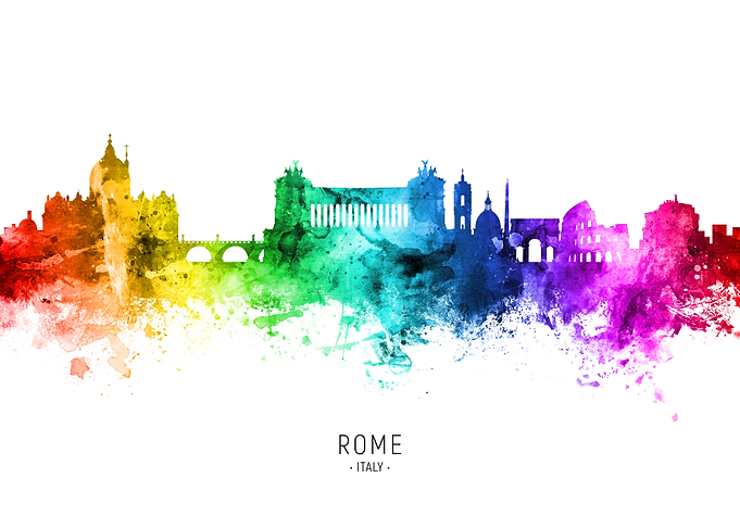 Rome Italy Skyline