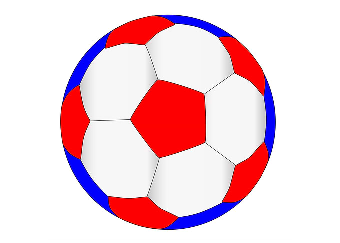 Red White And Blue Footbal